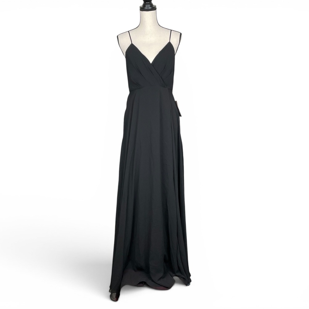 Birdy Grey Elegant Empire Waist Kaia Maxi Dress Size M Minimalist Pocket Wedding